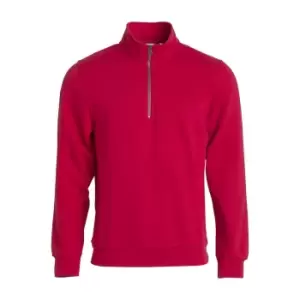 Clique Unisex Adult Basic Half Zip Sweatshirt (L) (Red)