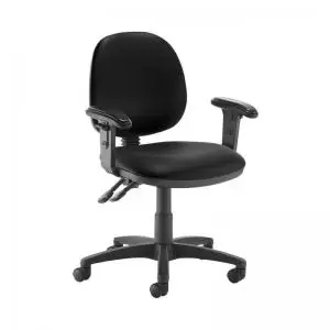 Jota medium back PCB operators chair with adjustable arms - Nero Black