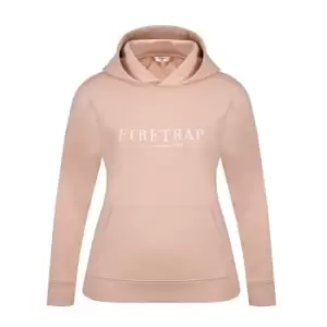 Firetrap Large Logo Hoodie - Pink