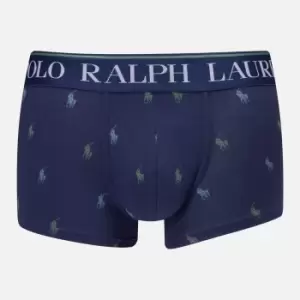 Polo Ralph Lauren Mens All Over Print Single Trunks - Light Navy - S