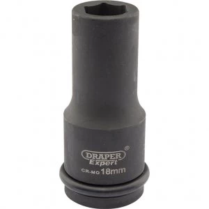 Draper Expert 3/4" Drive Deep Hexagon Impact Socket Metric 3/4" 18mm