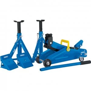 Draper Trolley Jack and Axle Stands Combination Kit 2 Tonne