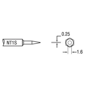 Weller Nt1S Tip, Straight, 0.25Mm