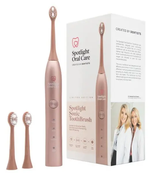 Spotlight Oral Care Rose Gold Sonic Electric Toothbrush