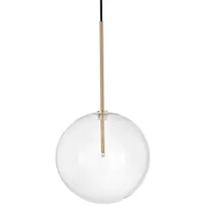 Ideal Lux equinoxe 25cm Globe Pendant Ceiling Light Brass