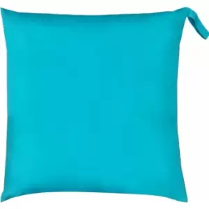 Furn Plain Vibrant 100% UV & Water Resistant Outdoor Floor Cushion Cover, Aqua, 70 x 70 Cm