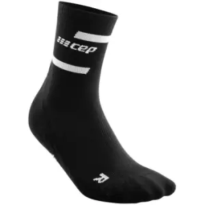 Cep The Run Mens Mid Cut Compression Running Socks - Black