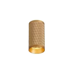 11cm Surface Mounted Ceiling Light, 1 x GU10, Champagne Gold - Luminosa Lighting