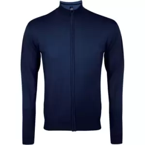 SOLS Mens Gordon Full Zip Cardigan (L) (Navy)