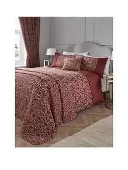 Dreams & Drapes Woven D&D Hawthorne Jacquard Duvet Cover Set Burgundy - Sk