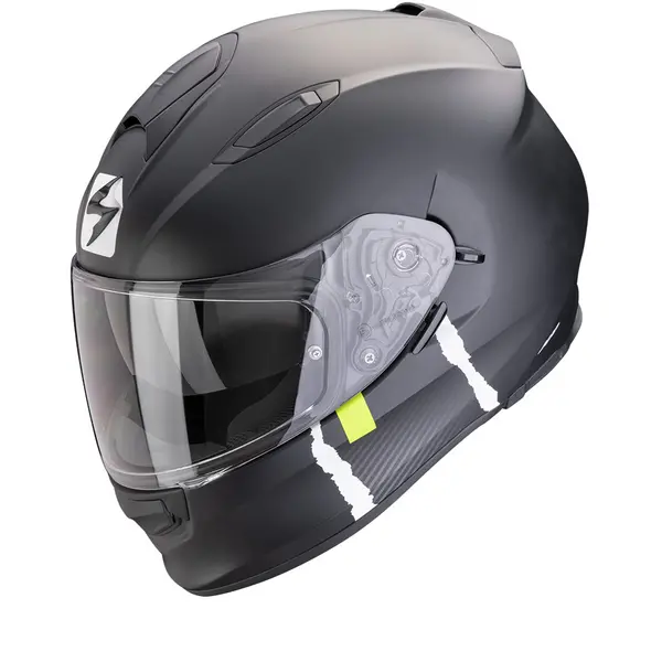 Scorpion EXO-491 Code Matt Black-Silver Full Face Helmet S