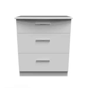 Welcome Furniture Fourrisse 3 Drawer Deep Chest - White Matt