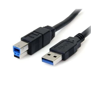 StarTech 6ft Black SuperSpeed USB 3.0 Cable A to B MM