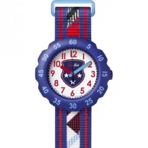 Childrens Flik Flak Tartan Style Watch