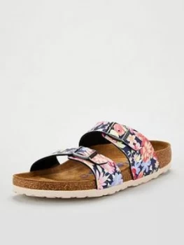 Birkenstock Sydney Floral Print Flat Sandal - Navy