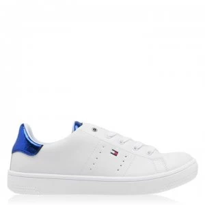 Tommy Hilfiger Flag Lace Trainers - White/Blue X336