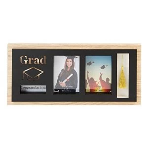 4" x 6" - Graduation Wooden LED Double Photo Frame