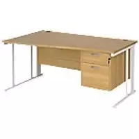 Dams International Wave Desk MCM16WLP2WHO 1,600 x 725 x 800 - 990 mm