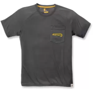 Carhartt Mens Fishing Quick Dry Wicking Short Sleeve T Shirt L - Waist 36-38' (91-97cm)