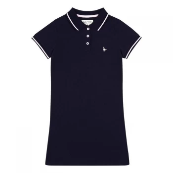 Jack Wills Kids Girls Pique Tipped Polo Dress - Navy