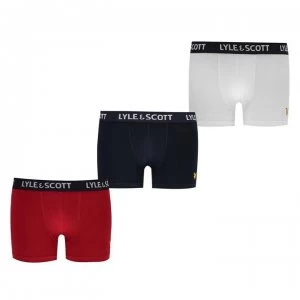 Lyle and Scott Pack Trunks - White/Navy/Red