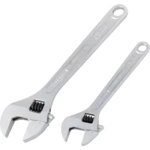 Adjustable Spanner Set, Chrome Vanadium Steel, Set of 2