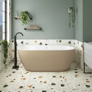 Beige Freestanding Double Ended Bath 1650 x 750mm - Amora