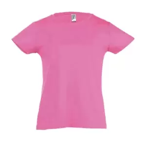 SOLS Girls Cherry Short Sleeve T-Shirt (4yrs) (Medium Pink)