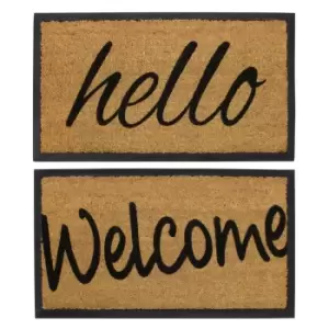 JVL Welcome Granite Coir Mat, 40x70cm