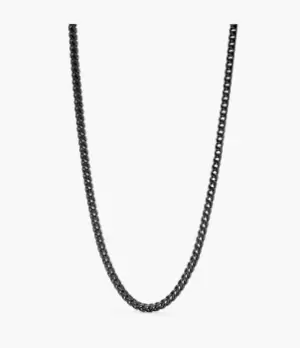 Fossil Men Black Stainless Steel Chain Necklace