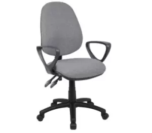 Vantage 100 2 lever PCB operators chair with fixed arms - grey