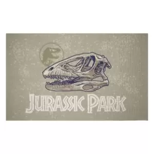 Jurassic Park Fossil Head Woven Rug - Small