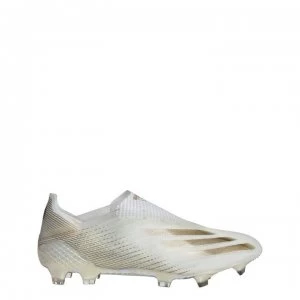 adidas X Ghosted+ Football Boots Firm Ground - White/MetGold