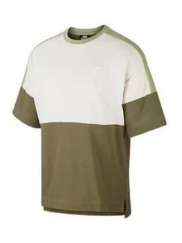 Nike Short Sleeve Jersey Top - Olive , Olive, Size 2XL, Men