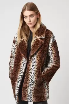 Leopard Faux Fur Coat