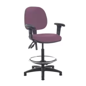 Dams MTO Jota Draughtsmans Chair with Adjustable Arms - Diablo Pink