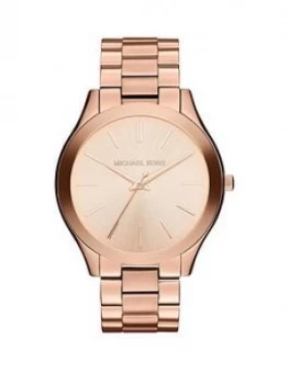 Michael Kors Blush Dial Soft Pink Ip Stainless Steel Bracelet Ladies Watch