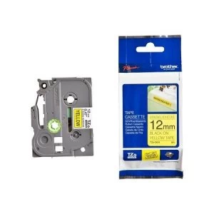 Brother TZe-S631 Original P-touch Label Tape (12mm x 8m) Black On Yellow