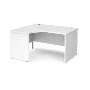 Office Desk Left Hand Corner Desk 1400mm White Top And Panel End Leg Maestro 25