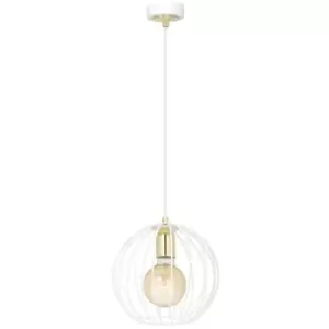 Emibig Albio White Wire Frame Pendant Ceiling Light 1x E27