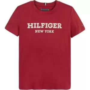 Tommy Hilfiger Hilfiger Logo Tee S/S - Red