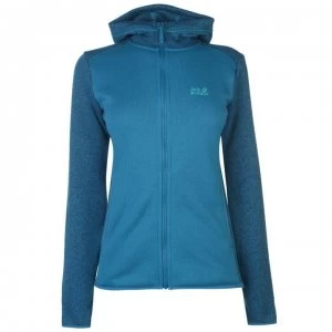 Jack Wolfskin Elk Fleece Hoody Ladies - Blue