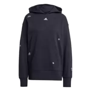 adidas Relaxed Hoodie with Healing Crystals-Inspired Grap - Black