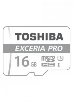 Toshiba Exceria Pro M401 microSDHC 16GB UHS-I U3 Memory Card Class 10 95MBs Read 80MBs Write + SD Adapter