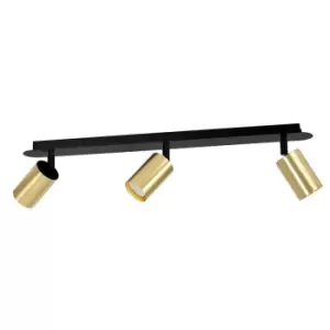 Zen Black Ceiling Spotlight Bar 3x GU10