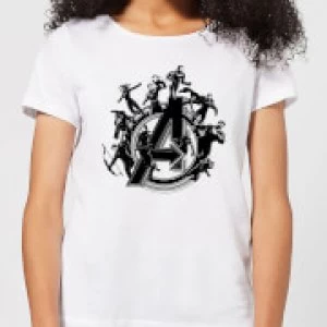 Avengers Endgame Hero Circle Womens T-Shirt - White - XL