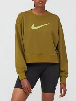 Nike Training Get Fit Swoosh Sweatshirt - Olive