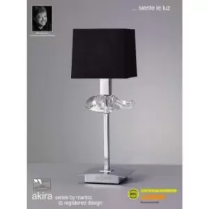 Akira Table Lamp 1 Bulb E14, polished chrome with Black lampshade