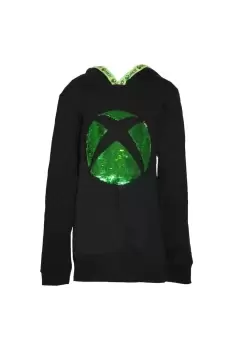 Logo Sequin Flip Hoodie