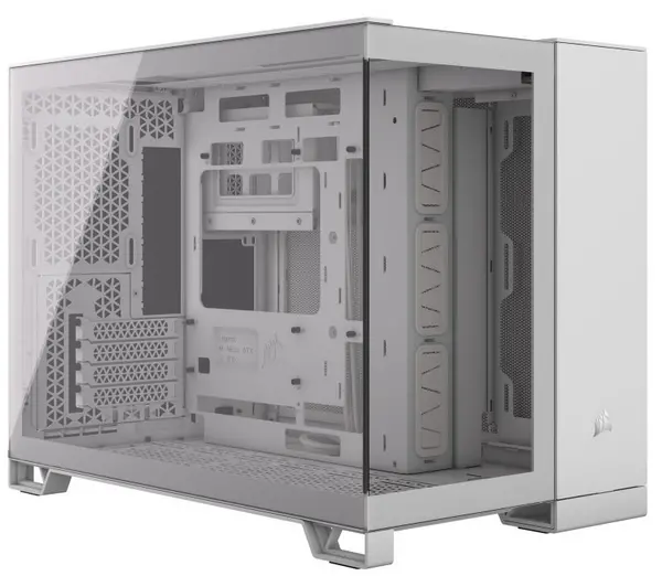 CORSAIR 2500X Micro ATX Dual Chamber PC Case - White